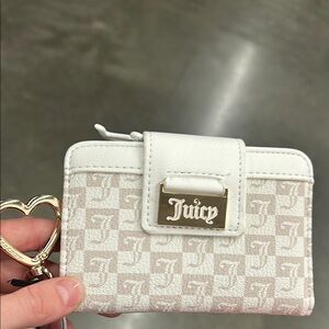 Juicy Couture White and Tan Wallet
